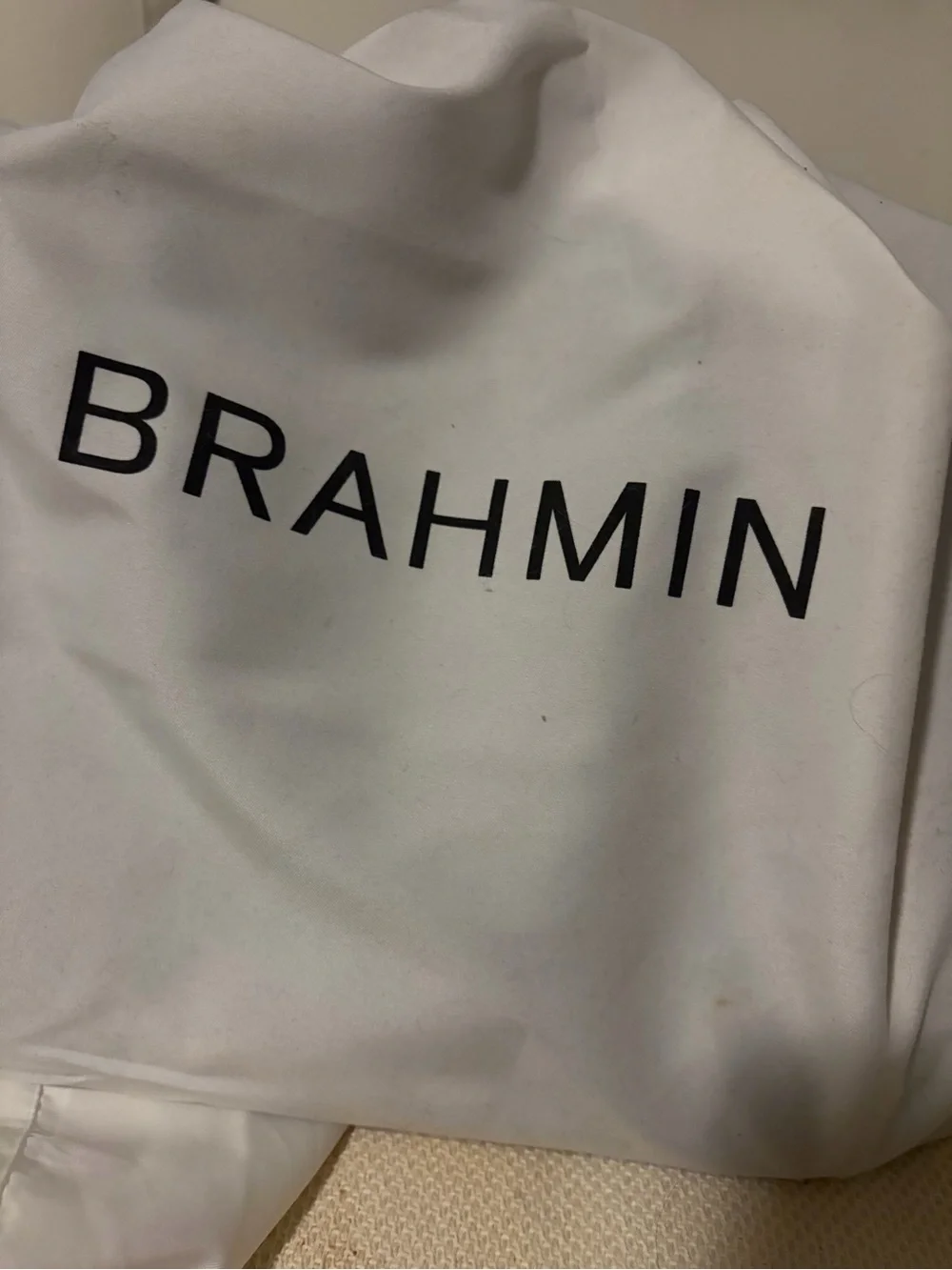 Brahmin Arden Satchel and matching wallet Black and Ivory Carlisle
